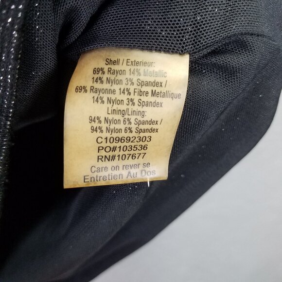 ALICE + OLIVIA Gyllen Dress Womens M Mini Black Metallic Fleck Zipper Net Lining - Picture 10 of 12